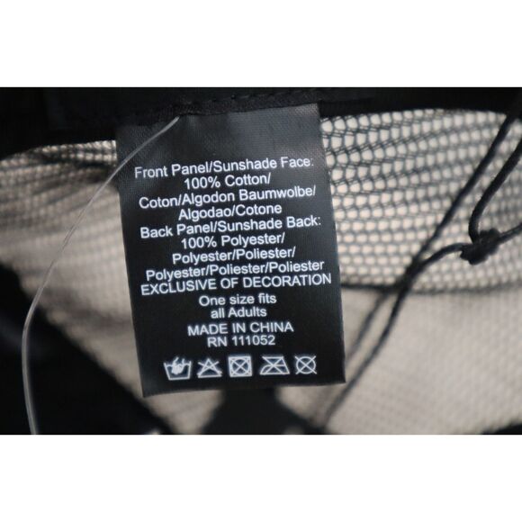 Ed Hardy Men's O/S Black Embroidered Tiger Head Mesh Snapback Trucker Hat - Picture 10 of 10